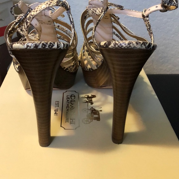 Coach Sarafina snake platform heels - Picture 2 of 4